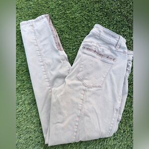 WHBM Women's Alpaca Color Skinny Pants with Chevron details and zippers